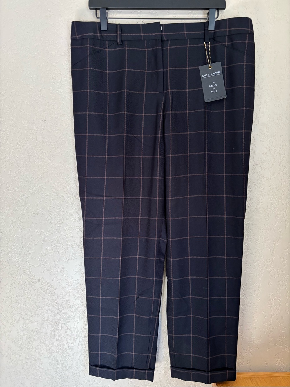 Zac & Rachel Black Windowpane Trousers